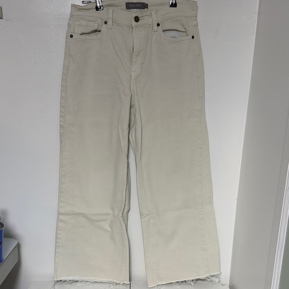 Just USA Women's Flare Jeans in Light Tan